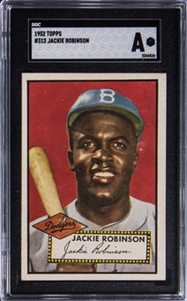 1952 Topps #312 Jackie Robinson Card - SGC Authentic